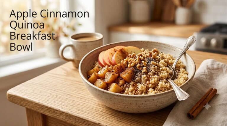 Apple Cinnamon Quinoa Breakfast Bowl